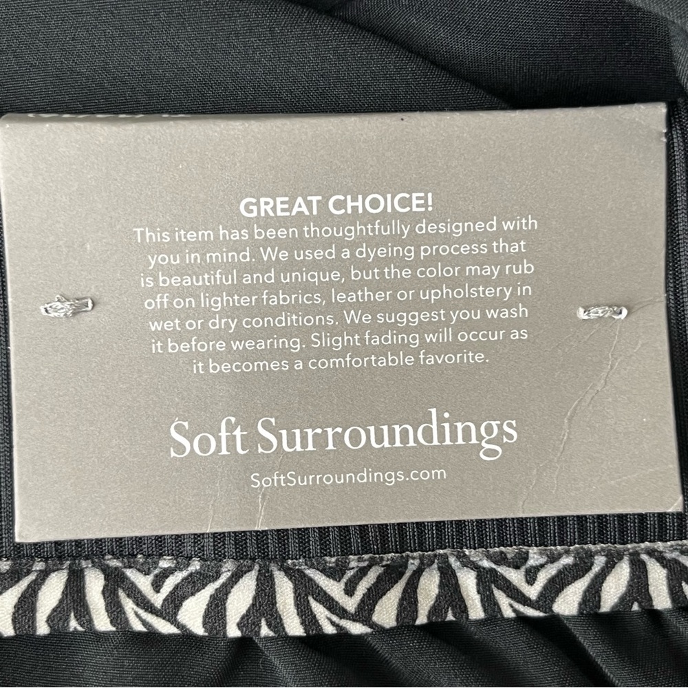SOFT SURROUNDINGS NWT TALL GO LIVELY CARGO BLACK PANTS TALL LARGE - Picture 7 of 13